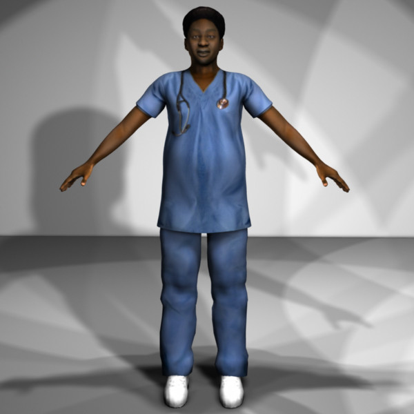 3d male characters model - Medical Personnel Collection Rigged - Men #1 by MasonMotion